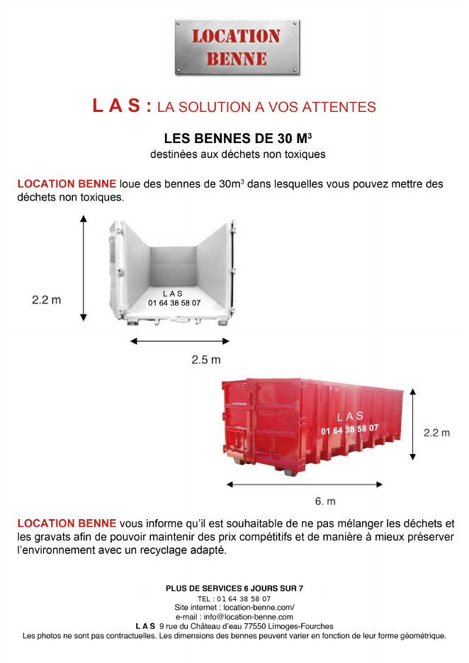 Dimensions benne 30 m³
